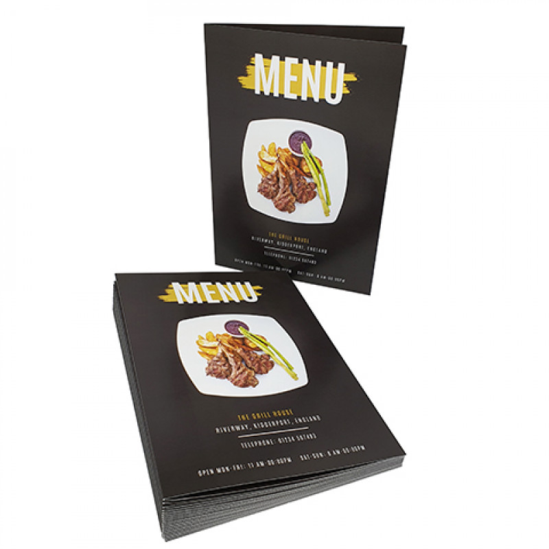 A3 Folded Restaurant Menus